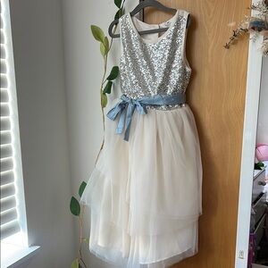 H&M Silver Sequin Tiered Sundress for Weddings
